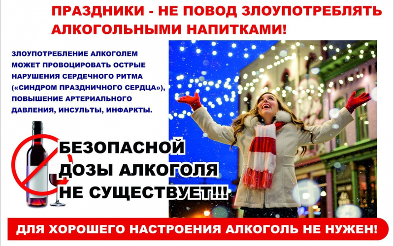 Профилактика злоупотребления алкоголем в новогодние праздники